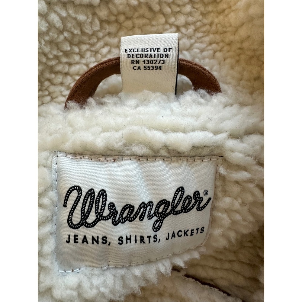 Wrangler Western Chore Coat Womens XXL Plus Faux Shearling Ranch Jacket Cowgirl - Picture 11 of 11